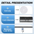 thumbnail image 2 of Yileqi Black Shower Curtain Rod 31 to 80 Inch,1 Inch Diameter Adjustable Spring Tension Stainless Steel Telescoping Rod, Easy Install, No Rust, 2 of 7