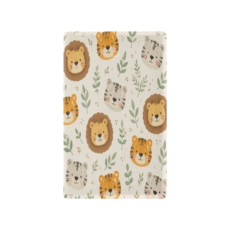 Cute Jungle Animal Faces Decorative Wall Plate, Flame Retardant PC Plastic Light Switch & Outlet Cover with Mounting Screws Fits Blank Unused Outlet