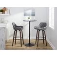 thumbnail image 3 of LumiSource Brown Daniella 30" Fixed-Height Barstool - Set of 2, 3 of 11