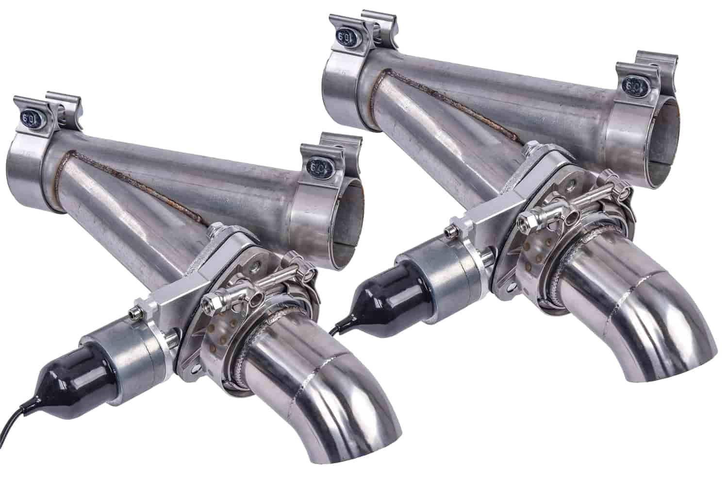 Granatelli 3.0in Alum Mild Steel Electronic Dual Slip Fit Exhaust Cutout w/Band Clamps