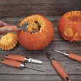 thumbnail image 3 of Professional Pumpkin Carving Kit - Heavy Duty Stainless Steel Tools and Knives with Carrying Case (5 Pieces) - Power Pumpkin Carver for Adults & Kids, Pumpkin Sculpting Set, Halloween Party Decorating, 3 of 4