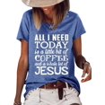thumbnail image 1 of Easter Women's Coffee Letter Print Top, 1 of 2