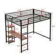 thumbnail image 4 of Gzxs Metal Loft Bed with Built-in Desk and Storage Corner Shelves, Full Size, Black, 4 of 8