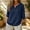 A1_Navy, variant on Women's Lightweight Gauze V Neck 3/4 Sleeve Blouse Loose Fit Casual Summer Tunic Top Plus Size Cotton Linen Tshirts Comfy 2026 Summer Gauze Shirts Dressy Casual Work Office Blouses Black L