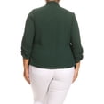 thumbnail image 4 of Women's Solid Casual Plus SizeDraped Cardigan Blazer Jacket, 4 of 5