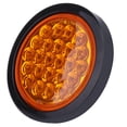 thumbnail image 4 of cciyu 1x 4" Round 24 Led LED Trailer Tail Light Round Led Stop Turn Tail Lights Brake Trailer Lights Turn Signal Light Amber Len Amber Light Stop Turn Brake Tail Lights Flush Mount for Trucks RV, 4 of 4