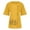 Yellow, variant on LOVZFMLL Women's Summer Tops Ladies Fashion Solid Color Flower Print Short Sleeve Cotton Linen Shirt Women Casual Loose Top