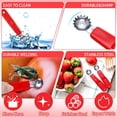 thumbnail image 3 of Injueey 4 piezas de herramientas de cocina para quitar cáscaras de tomate y fresa de acero inoxidable, paquete de cocina largo de acero Cocina y Comedor blanco, 3 of 6