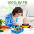 thumbnail image 3 of Paquete de 4 contenedores de almacenamiento de alimentos para bebés, bandeja de silicona para congelador de alimentos para bebés de 9 tazas con tapa, bandeja de almacenamiento reutilizable a, 3 of 5