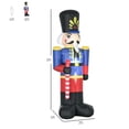 thumbnail image 3 of HOMCOM Colorful 8ft Inflatable Nutcracker Soldier with Scepter LED Outdoor, 3 of 10