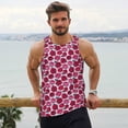 thumbnail image 6 of Balery Rose Flowers Pattern Men's Workout Tank Top Gym Muscle Tee Fitness Bodybuilding Sleeveless T Shirt Quick Dry Fit Muscle Tank Top Slim-Fit Tank-X-Large, 6 of 7