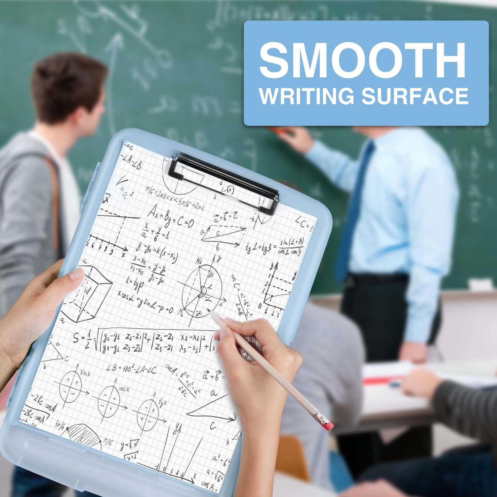 Clipboards With Storage  High Capacity Clip Boards 8.5x11 Heavy Duty Clipboard Folder Plastic Pen Holder For Women Teachers Work School & Office Supplies