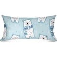 thumbnail image 4 of GZHJMY Polar Bear King Pillowcase Super Soft Cozy Plush Pillow Case with Zipper for Sofa Bed Couch, 20 x 40 Inch, 4 of 7