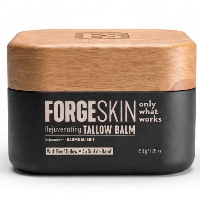 Bálsamo de sebo antiarrugas Forge Men's - 1,77 oz | Crema facial antienvejecimiento - Hidratante facial para arrugas, ojeras y líneas finas | Crema hidratante de día y