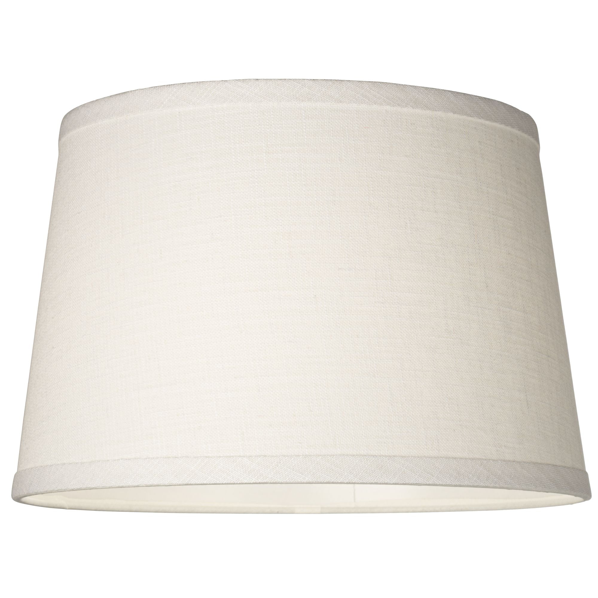 Springcrest Set of 2 White Small Hardback Drum Lamp Shades 10" Top x 12" Bottom x 8" High (Spider) Replacement with Harp and Finial