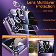 thumbnail image 4 of Luxury Magnetic Plating Window Clear Wireless Charging Phone Case For iPhone 11 12 13 14 15 Pro Max Plus Shockproof Soft Cover Sierra Blue For iPhone 14 Pro, 4 of 6