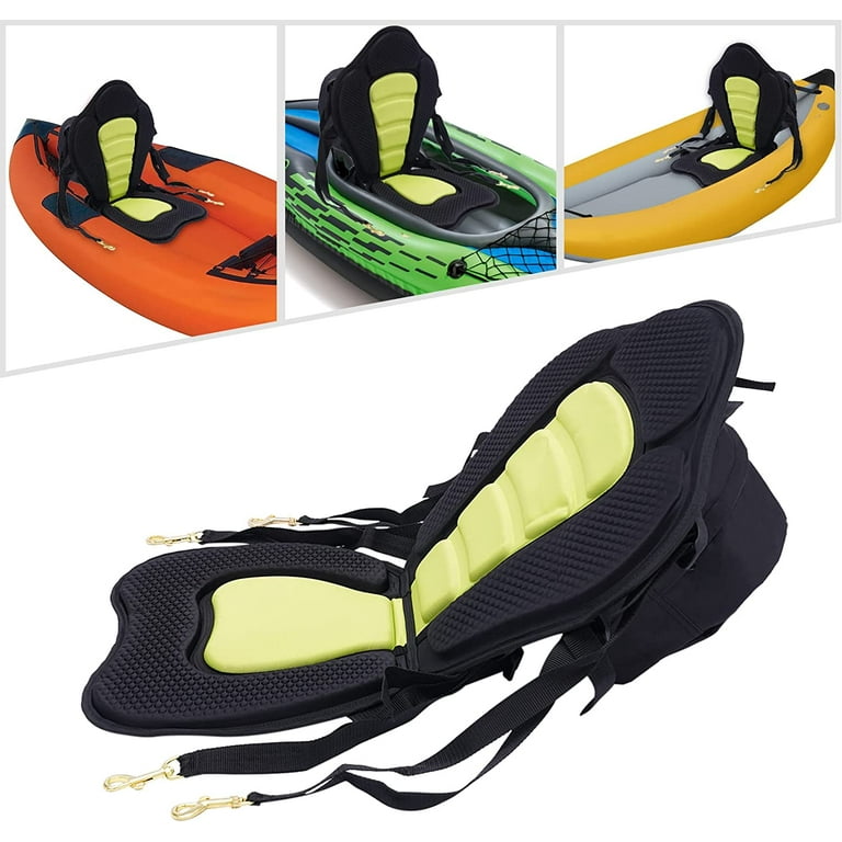 Denest Kayak Seat Fishing Boat Seat with Storage Bag for Kayaks Boats Canoes, Men's, Size: Cushion (Large * W): 36.5 * 30.5cm/14.37 * 12in Backrest (W