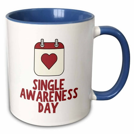 3drose Single Awareness Day 11oz Two-tone Blue Mug