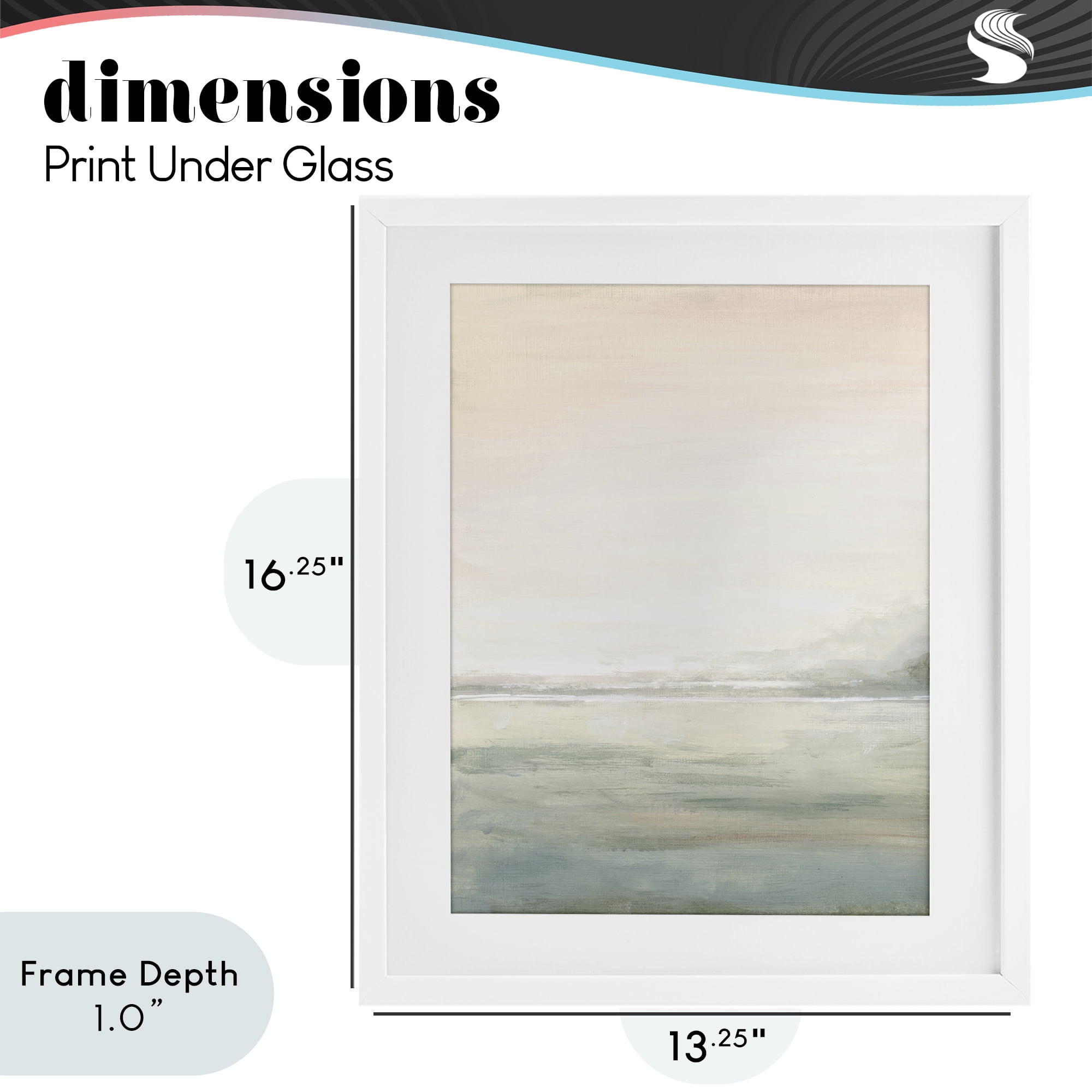 Stupell Industries Light Fog Atmosphere White Framed Print Under Glass, design by Patricia Pinto