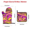 thumbnail image 3 of ZICANCN Oven Mitts and Pot Holders Sets, Groovy Hippie Wavy Art Baking Sets Kitchen Heat Resistant 4 Pieces, 3 of 8