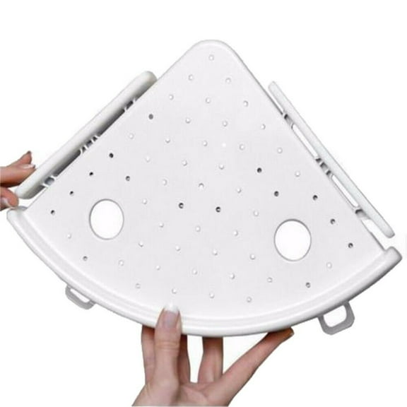 Sunisery Bathroom Corner Shelf Shower Storage Caddy Rack Soap Dish Tray Holder Suction Cup