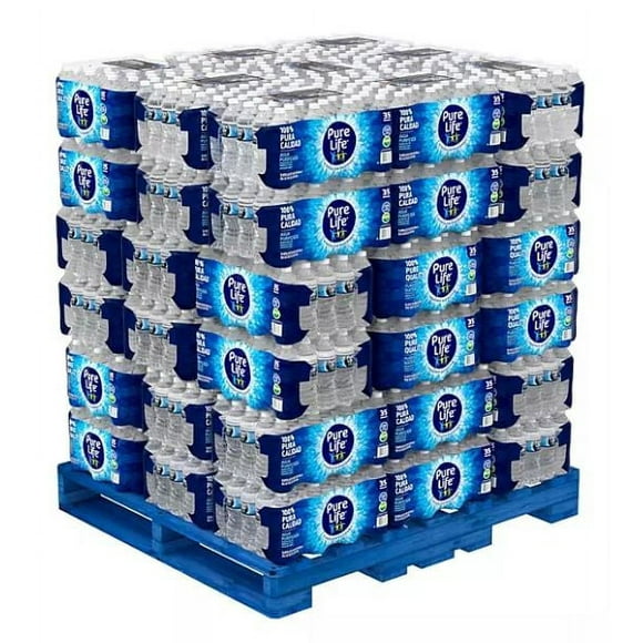 Pure Life Eau de Source Purifiée Naturelle, Bouteille de 500ml, 24 Bouteilles/carton, Palette de 84 CARTONS