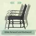 thumbnail image 4 of Outsunny 3 Piece Patio Rocking Chair Set Outdoor Glider Set w/ Glass Table, 4 of 10