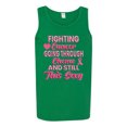 thumbnail image 2 of Wild Bobby, Fighting Cancer And Still Sexy, Breast Cancer Awareness, Men Graphic Tank Top, Kelly, Small, 2 of 5