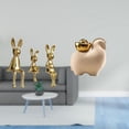 thumbnail image 2 of Escultura De Figura Familiar De Conejo Y Estatua De Animal En Miniatura, Centro De Mesa, Decoración Creativa Para El Hogar, Armario, Estantería, Patio, Oficina, Colecciones., 2 of 8