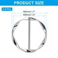 thumbnail image 2 of Uxcell Scarf Ring Clip, Metal Round T-Shirt Clip Fashion Ring Clasp Buckle Tie Circle Clip for Women Silk Clothing Bright Silver, 2 of 6