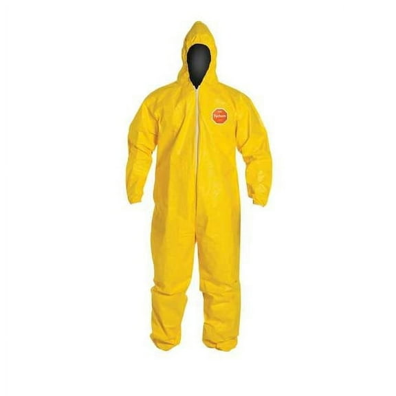 Dupont Coveralls,2XL,Ylw,Tychem 2000,PK12 QC127SYL2X001200