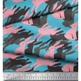 thumbnail image 2 of Soimoi Blue Cotton Duck Fabric Bunny Rabbit Animal Fabric Prints By Yard 56 Inch Wide, 2 of 3
