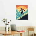 thumbnail image 2 of Nawypu Premium Vector Flying Snowboarding Vintage Poster Wall Art Paintings Canvas Wall Decor Home Decor Living Room Decor Aesthetic 16x20 inch, 2 of 4
