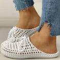 thumbnail image 2 of Slippers For Womens Summers Fashion Flat Slippers Ladies Casual Hollow Out Slip On Shoes, 2 of 7