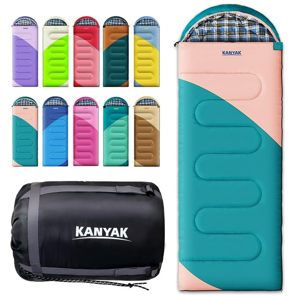 Saco de dormir Kanyak Camping 0°C para adultos, niños y adolescentes de 3 a 4 temporadas