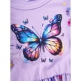 thumbnail image 6 of Toddler Girls Summer Tutu Dress Tulle Dresses Rainbow Sundress with Ruffled Sleeveless & Belt Party Princess Outfit for 6-7 Years Kids, Butterfly, 6 of 11