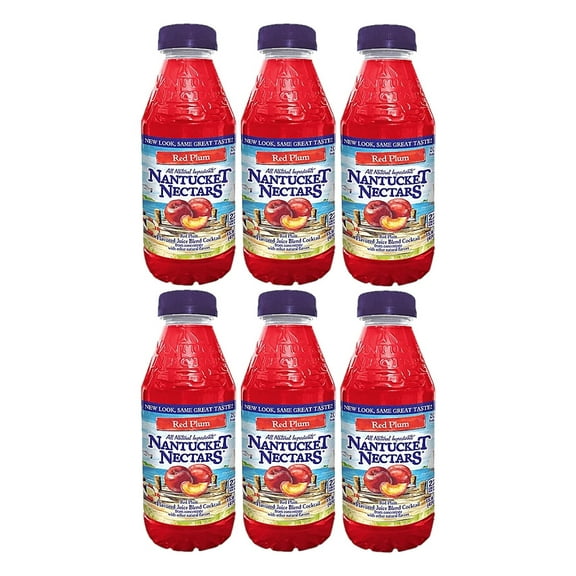 Nantucket Nectars Red Plum Juice Cocktail - 16 oz Bottle - Pack of 6