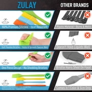 Zulay Kitchen 4 Pieces Assorted Pastry Brush Heat Resistant Silicone Basting Brush Flexible Bristles