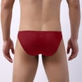 thumbnail image 3 of Afuyipoi Men Solid Underpants,Breathable Elastic Waist Low Rise Daily Briefs Red M, 3 of 4