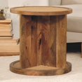 thumbnail image 2 of Artisan Furniture Solid Wood Close-knit Corner End Table, 2 of 9