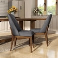 thumbnail image 6 of Furniture of America Dami Transitional Upholstered Dining Chairs, Gray (Set of 2), 6 of 13