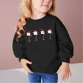 thumbnail image 2 of Odeerbi Kids Boys Girls Christmas Crewneck Sweatshirts Fall Winter Cotton Pullover Sweatshirt Winter Christmas Letter Print Long Sleeve Sweatshirt Kids Clothes Black, 2 of 5