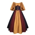 thumbnail image 3 of Disfraz de Cosplay medieval para mujer, vestido gótico renacentista con corsé para Halloween, vestido de fiesta de carnaval con mangas acampanadas, 3 of 5