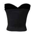 thumbnail image 5 of Workout Tank Tops Woman Elegant Strapless Stretchable Tube Bandeau Bra Solid Knit Crop Vest Black Summer Vacation Outfits Clothes XXXL, 5 of 5
