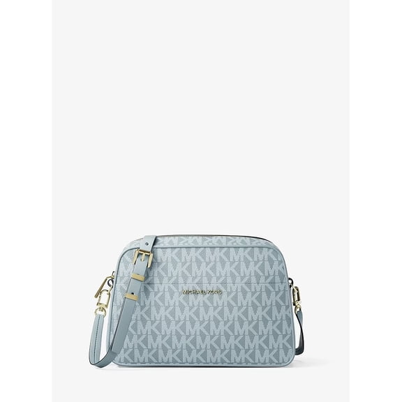 Michael Kors Jet Set Small Signature Logo Camera Crossbody Bag - Chambray