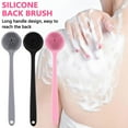 thumbnail image 5 of Silicone Shower Back Brush with Long Handle Back Scrubber Massage Cleaning Q1D9, 5 of 8