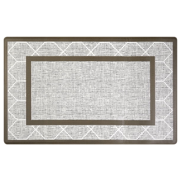 Juego de alfombrillas de cocina lavables a máquina de 1, alfombrillas de cocina antideslizantes, tapetes de suelo marrón 18" x 48"