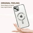 thumbnail image 5 of Magnetic Case for iPhone 15 Plus Case 6.7" [Compatible with MagSafe] [Built-in Camera Protector] Clear Plating Luxury Cover for Women Men Soft TPU Bumper Drop Protective Case,Silver, 5 of 12
