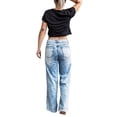 thumbnail image 4 of Chouyatou Womens Baggy Distressed Boyfriend Jeans Ripped Wide Leg Jeans with Pockets, 4 of 4