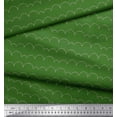 thumbnail image 2 of Soimoi Green Silk Fabric Artistic Waves Abstract Printed Fabric 1 Yard 42 Inch Wide, 2 of 3
